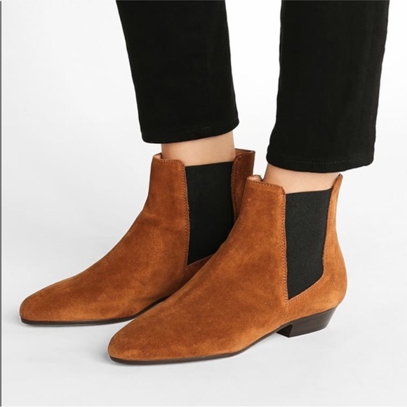 JCREW Suede Chelsea Boots in glazed pecan color - Picture 1 of 6